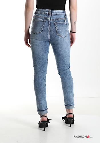 Jeans in Cotone skinny con tasche