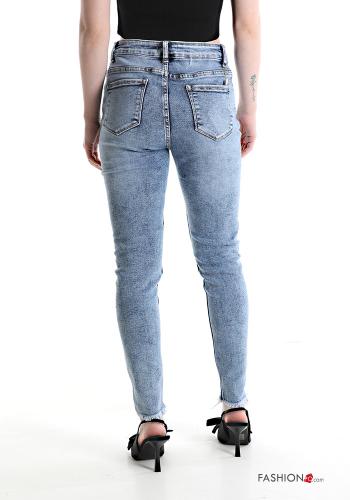 Vaqueros de Algodón skinny con bordes sin rematar con bolsillos - ph 2
