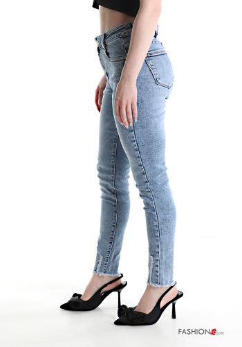 Vaqueros de Algodón skinny con bordes sin rematar con bolsillos - ph 3