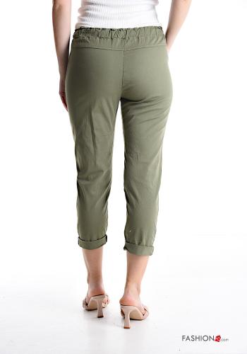 Pantalone in Cotone con tasche con coulisse - ph 2