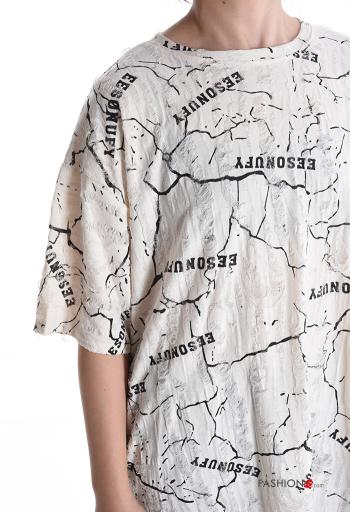 T-shirt in Cotone maniche corte girocollo - ph 4