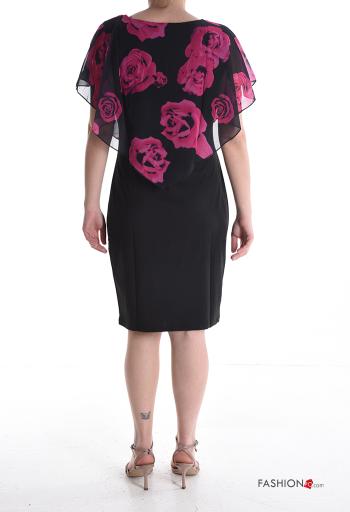 Robe à genoux crayon/ fourreau chiffon à Imprimé Floral - ph 2