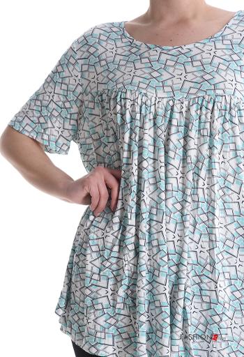 Blusa maniche corte girocollo Fantasia geometrica - ph 4