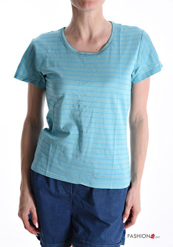 T-shirt maniche corte girocollo Fantasia righe