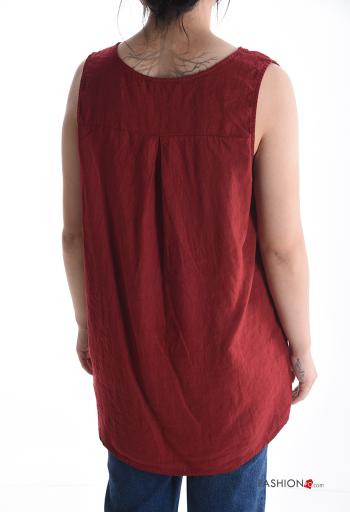 sleeveless Linen Top with v-neck - ph 2