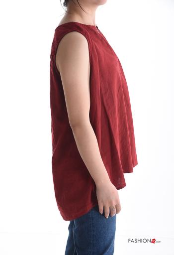 sleeveless Linen Top with v-neck - ph 3