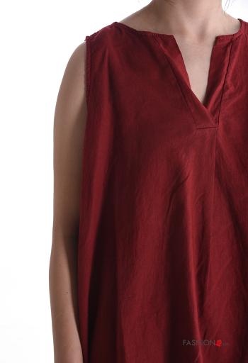 sleeveless Linen Top with v-neck - ph 4