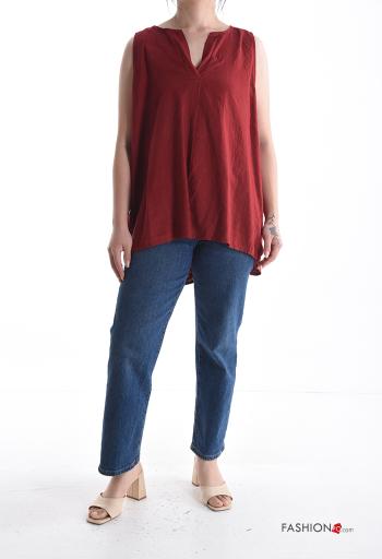 sleeveless Linen Top with v-neck - ph 5