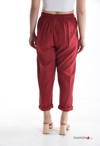 Linen Trousers with pockets with elastic - ph 2