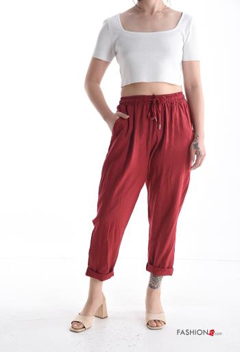 Linen Trousers with pockets with elastic - ph 5