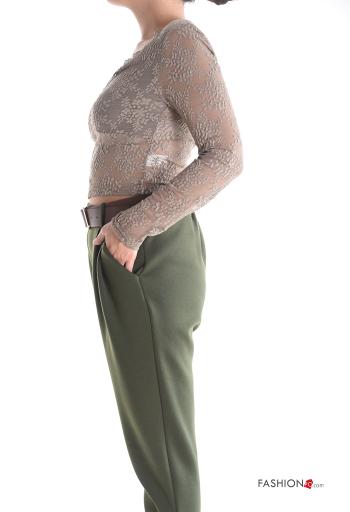 lace trim Long sleeved top - ph 3