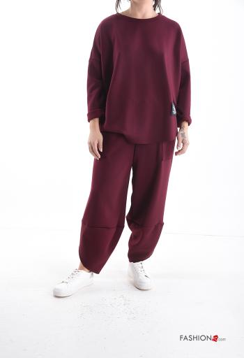 long sleeve crew neck Co-ord with pockets with elastic - ph 1