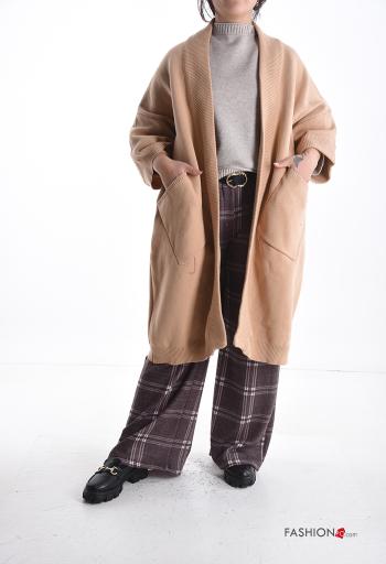 long sleeve long Cardigan with pockets - ph 1