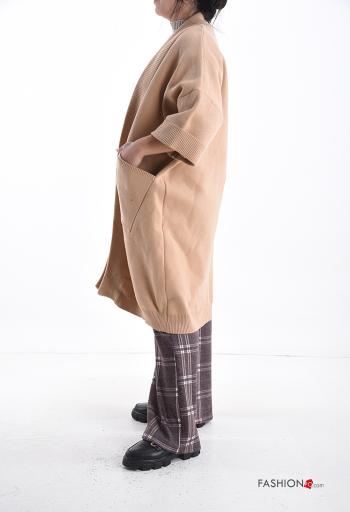 long sleeve long Cardigan with pockets - ph 3