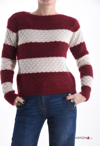 Striped long sleeve crew neck Sweater