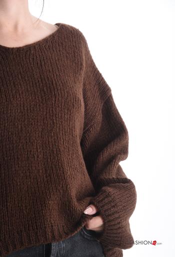 oversized long sleeve Sweater with v-neck - ph 4
