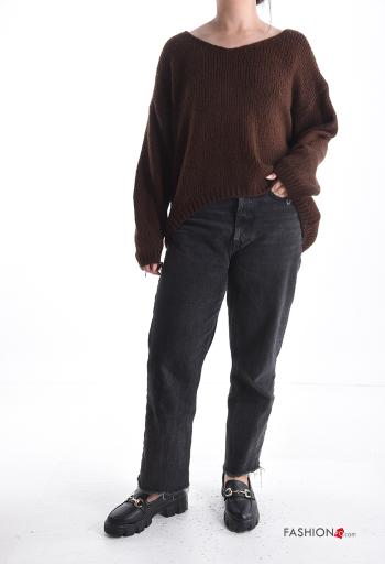 oversized long sleeve Sweater with v-neck - ph 5