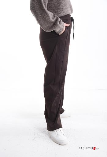 wide leg Joggers with pockets with elastic - ph 3
