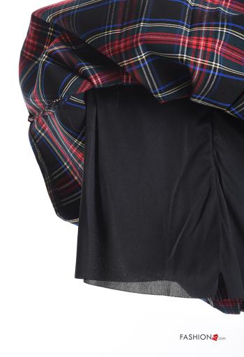 Mini Jupe plissé Motif tartan avec doublure avec élastique - ph 6