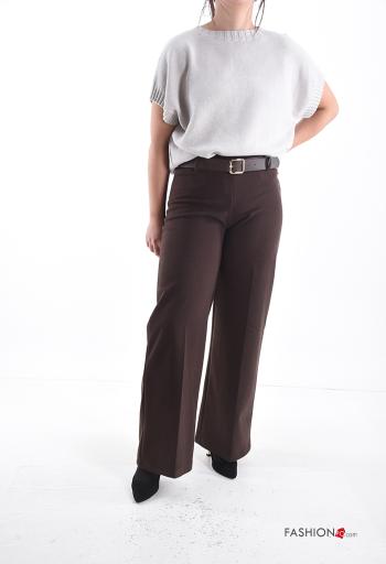 wide leg Trousers with belt with elastic - ph 5