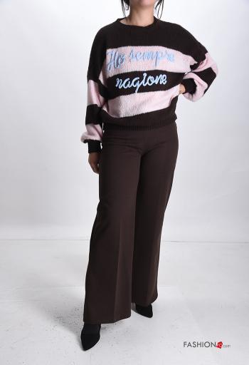 Jersey de Mezcla de Lana manga larga cuello redondo - ph 5