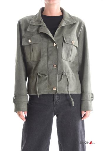 Chaqueta con bolsillos con botones con cordón - ph 1