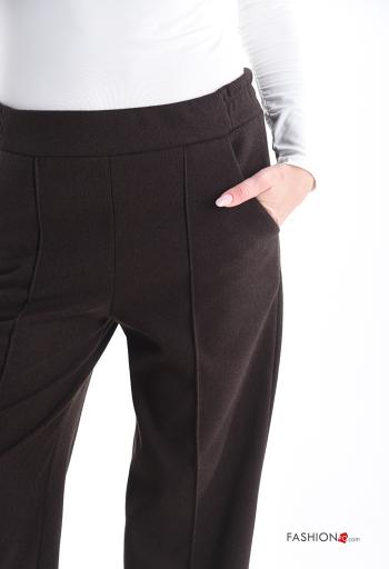 wide leg Trousers with pockets with elastic - ph 4