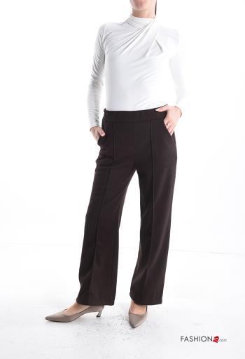 wide leg Trousers with pockets with elastic - ph 5
