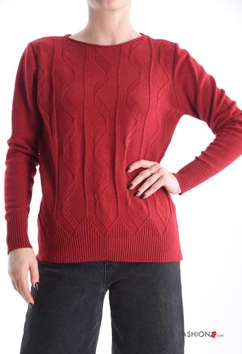 Embroidered long sleeve crew neck Sweater - ph 1