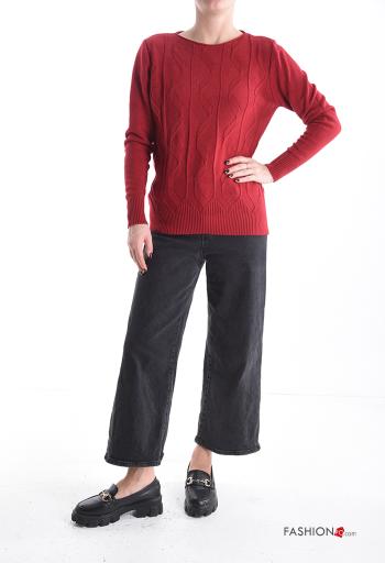 Embroidered long sleeve crew neck Sweater - ph 5