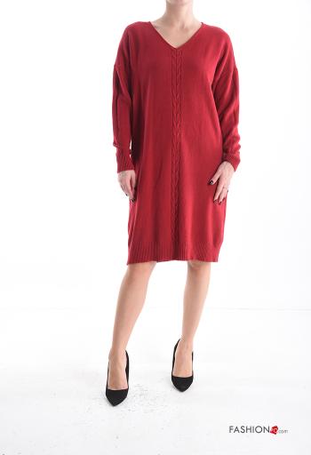 Embroidered long sleeve Dress with v-neck - ph 1