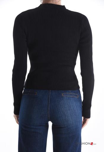 Cardigan maniche lunghe con bottoni con tasche - ph 2