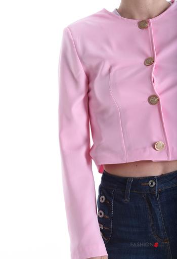 Giacca maniche lunghe girocollo con bottoni - ph 4