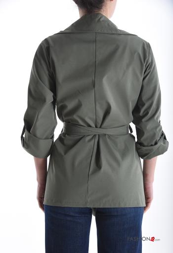 Giacca con tasche con cintura in stoffa - ph 2