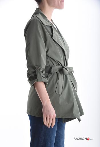 Giacca con tasche con cintura in stoffa - ph 3