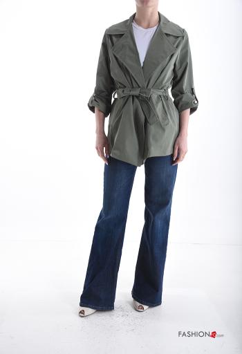 Giacca con tasche con cintura in stoffa - ph 5