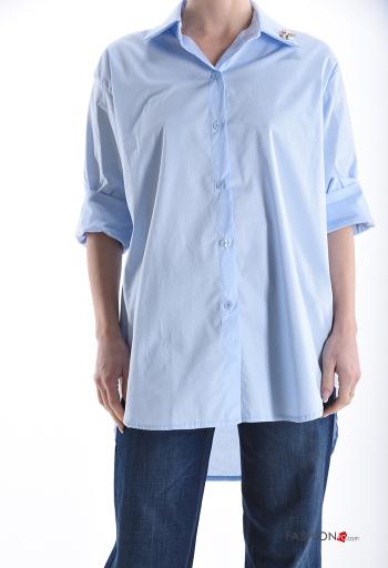 Camicia in Cotone maniche lunghe con colletto con bottoni - ph 1