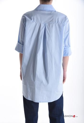 Camicia in Cotone maniche lunghe con colletto con bottoni - ph 2