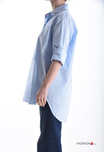 Camicia in Cotone maniche lunghe con colletto con bottoni - ph 3