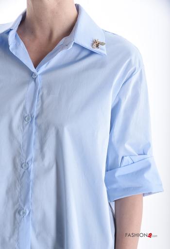 Camicia in Cotone maniche lunghe con colletto con bottoni - ph 4