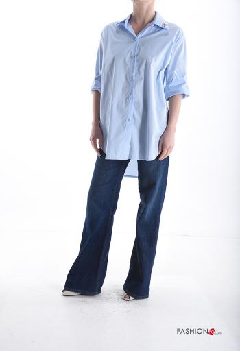 Camicia in Cotone maniche lunghe con colletto con bottoni - ph 5