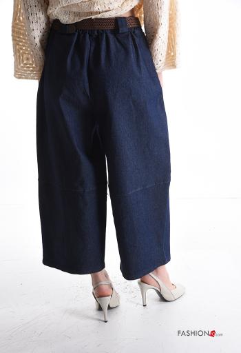 Calças de ganga em Algodão com cinto com bolsos - ph 2