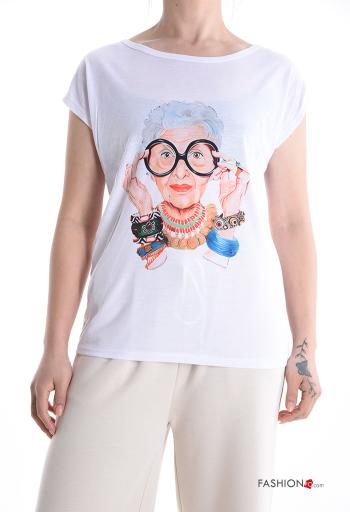 T-shirt maniche corte girocollo Fantasia stampata - ph 1