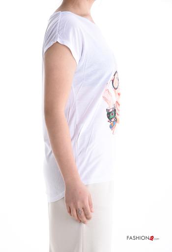 T-shirt maniche corte girocollo Fantasia stampata - ph 3
