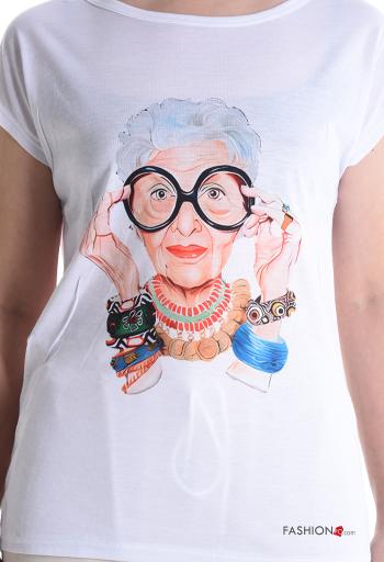 T-shirt maniche corte girocollo Fantasia stampata - ph 4