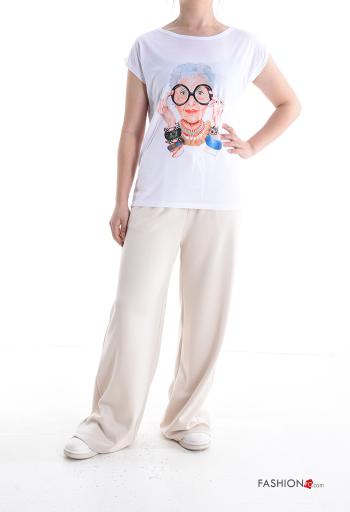 T-shirt maniche corte girocollo Fantasia stampata - ph 5