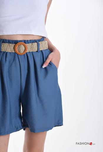 Shorts mit Gürtel mit gummizug mit Taschen - ph 4