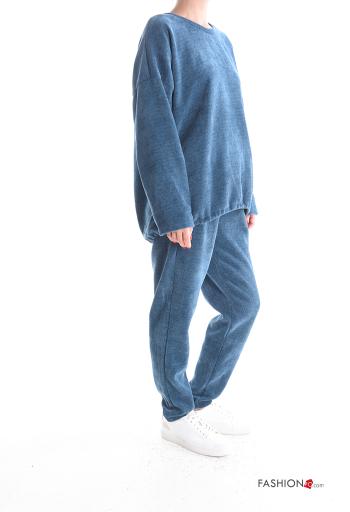 Conjunto manga comprida gola redonda com bolsos com cordão com elástico - ph 3