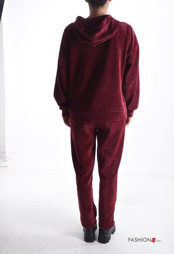 Conjunto com elástico com capuz com fecho com bolsos - ph 2