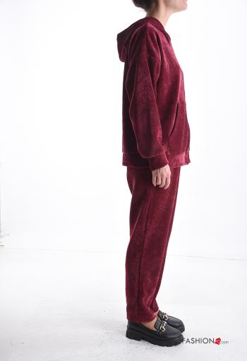 Conjunto com elástico com capuz com fecho com bolsos - ph 3